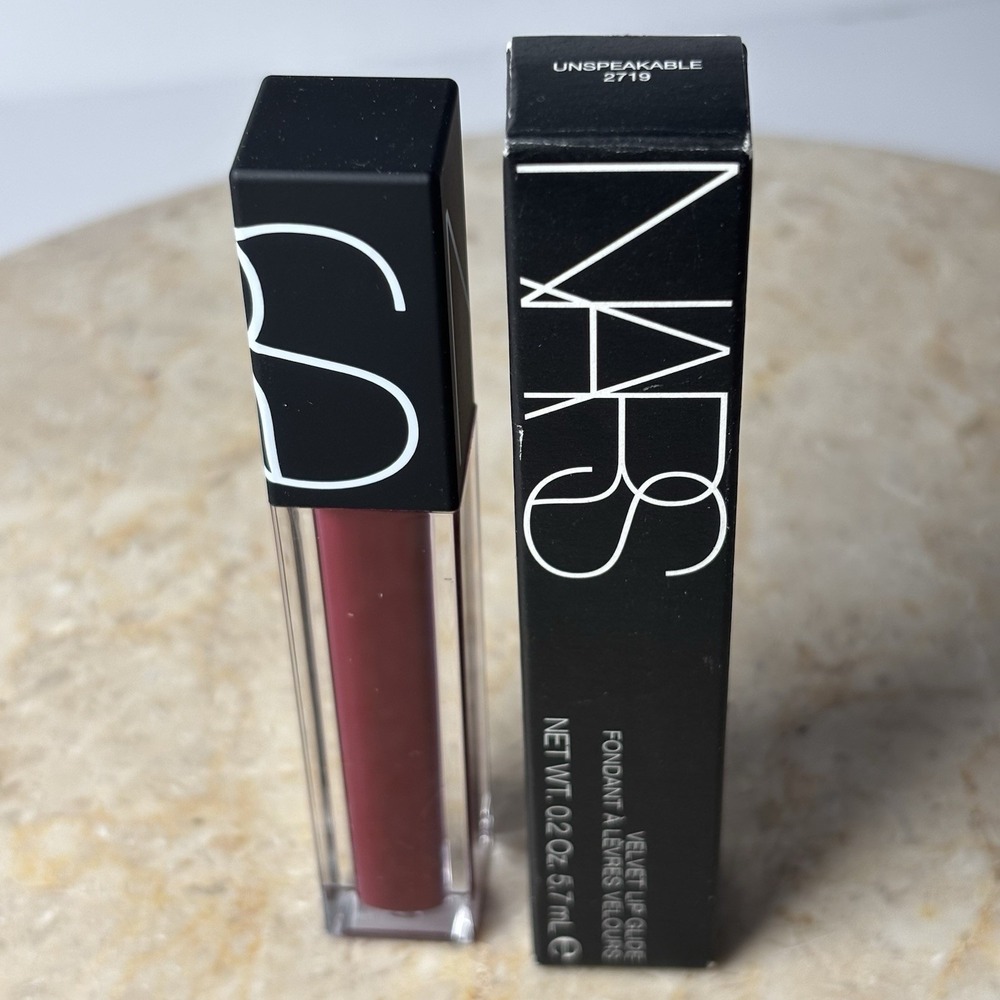 NARS Velvet Lip Glide Lip‎ Gloss New in Box UNSPEAKABLE Burgundy Red